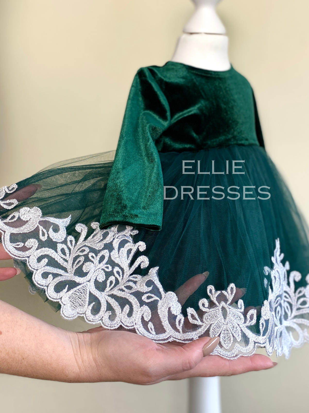 Toddler Dress with Silver Lace CD008