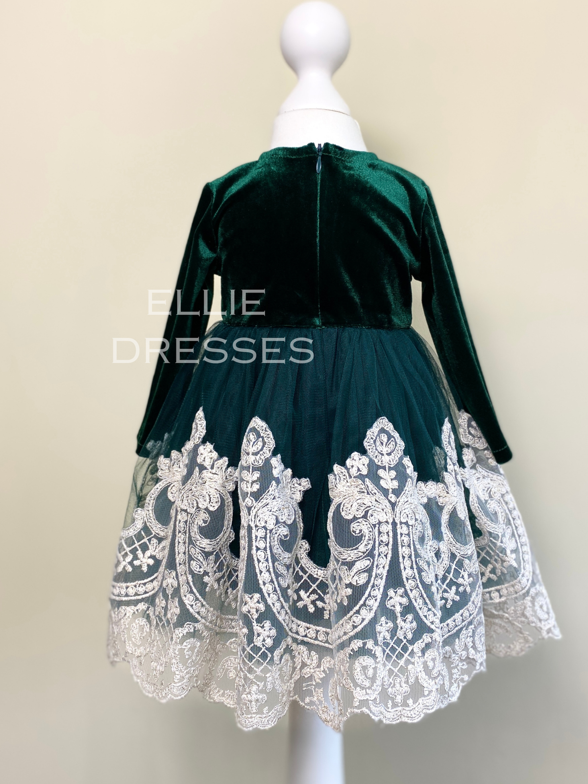 Tulle Skirt Dress with Ivory Lace CD007