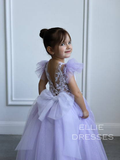 Purple sparkle Girl Dress