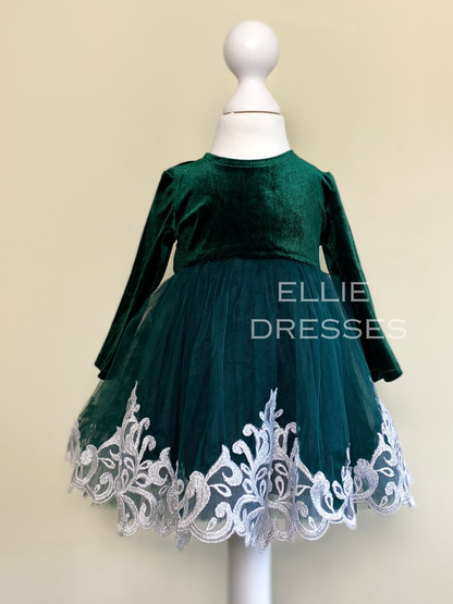 Toddler Dress with Silver Lace CD008