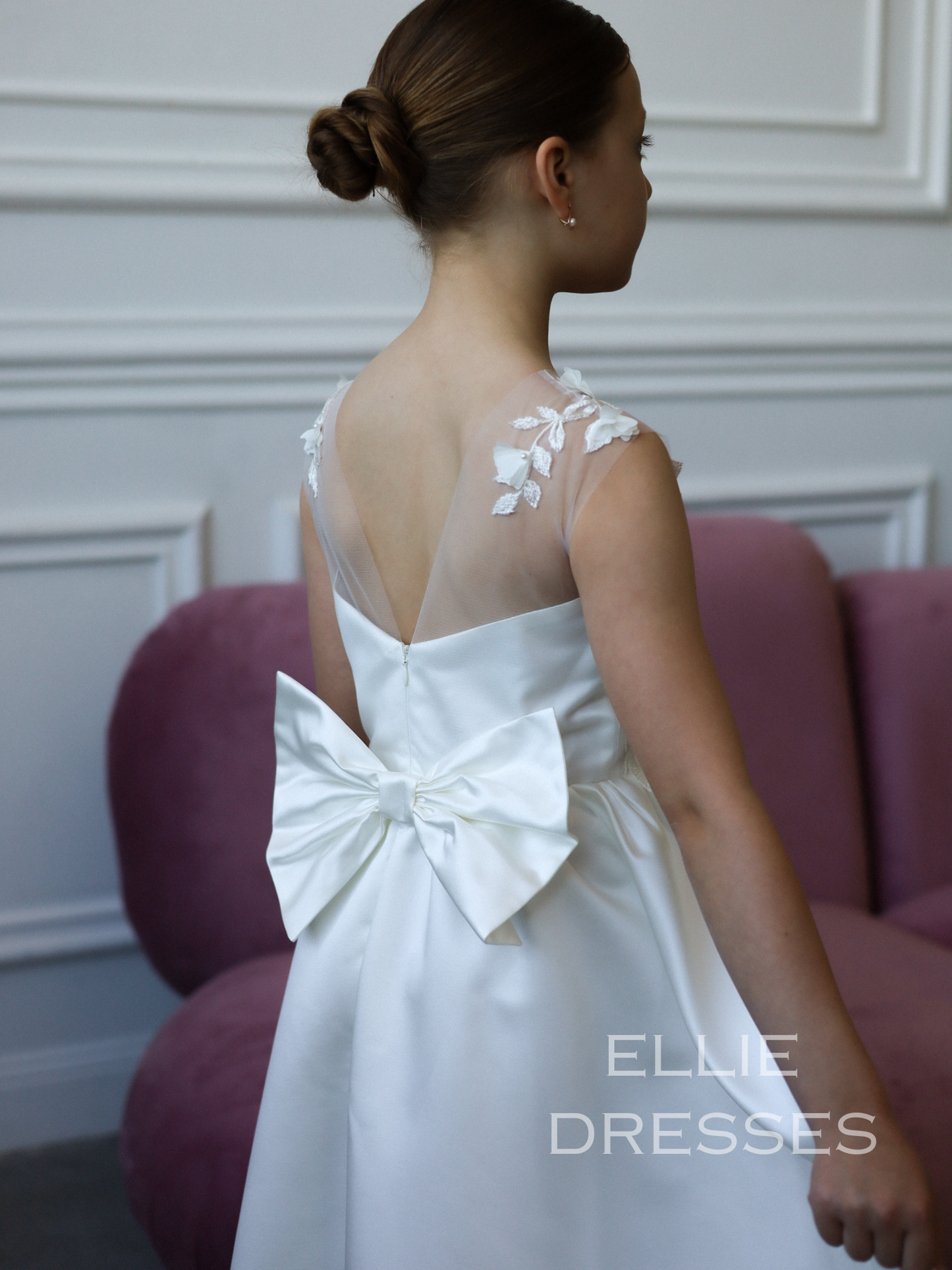 Floral Satin Girl Dress