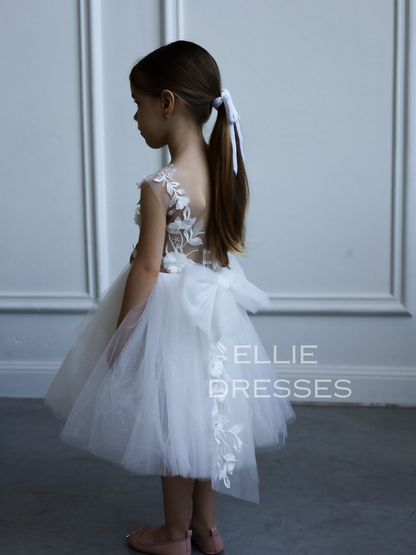 Short Girl Dress with sparkle skirt