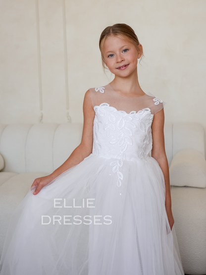 White Flower Girl Dress