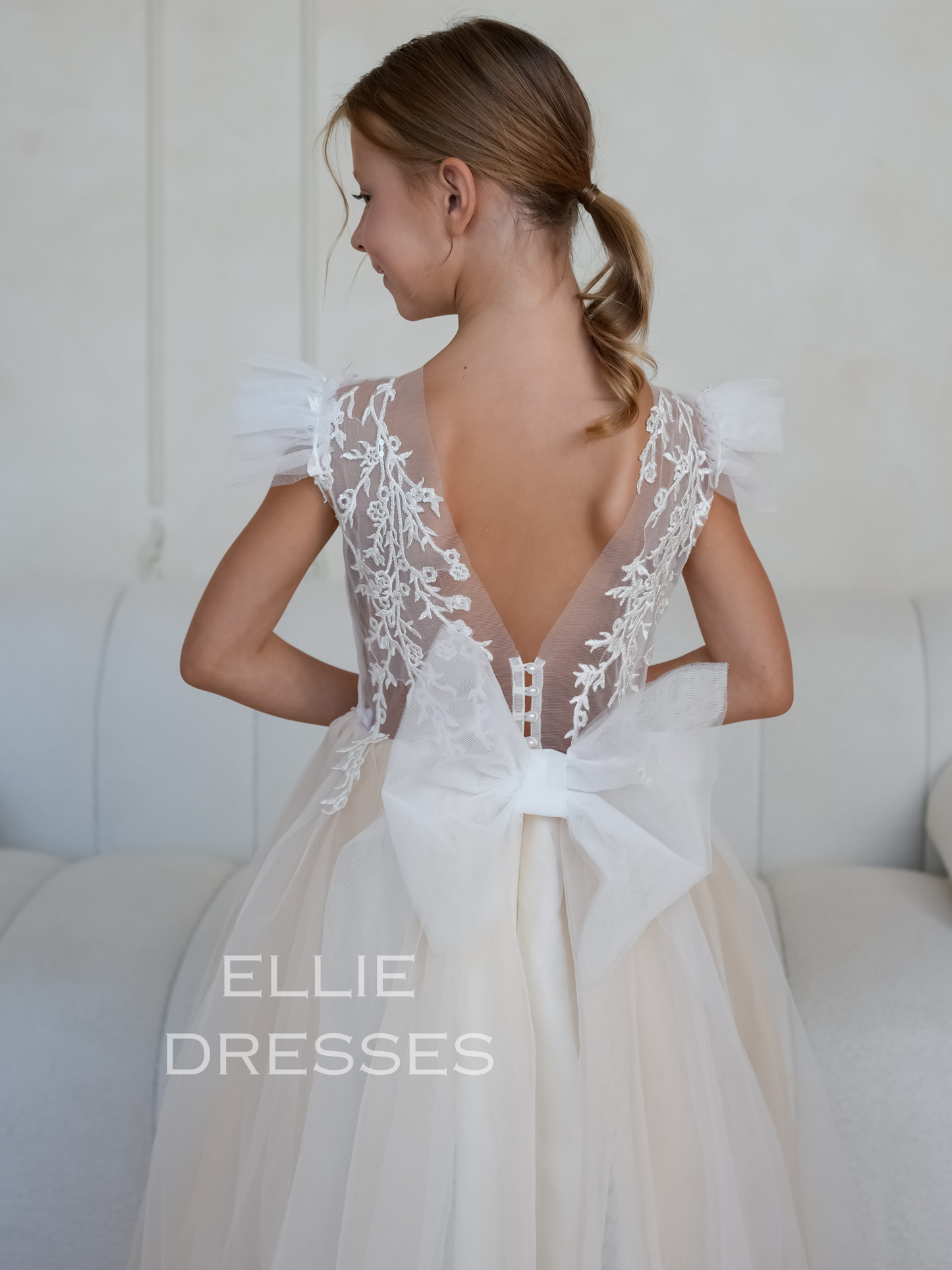 Flower Girl Dress with Train