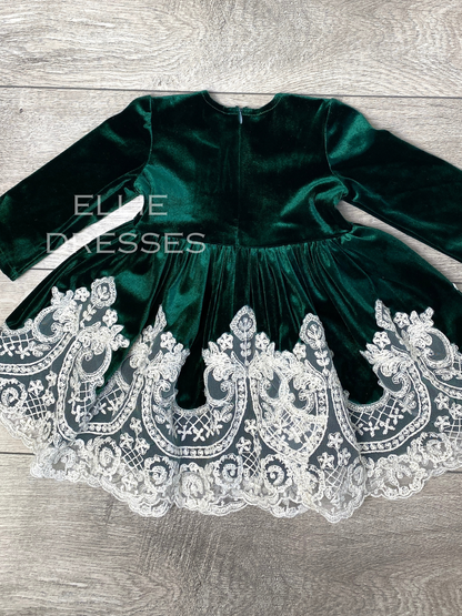 Christmas Baby Velour Dress CD007