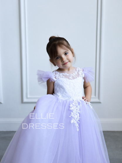 Purple sparkle Girl Dress Ellie Dresses Purple sparkle Girl Dress Ellie Dresses