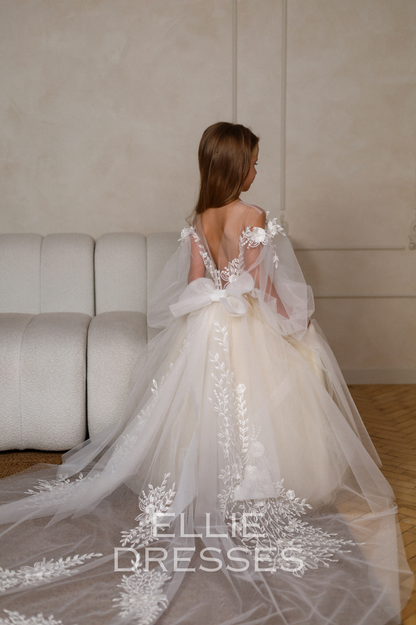 Long Sleeve Puffy Dress