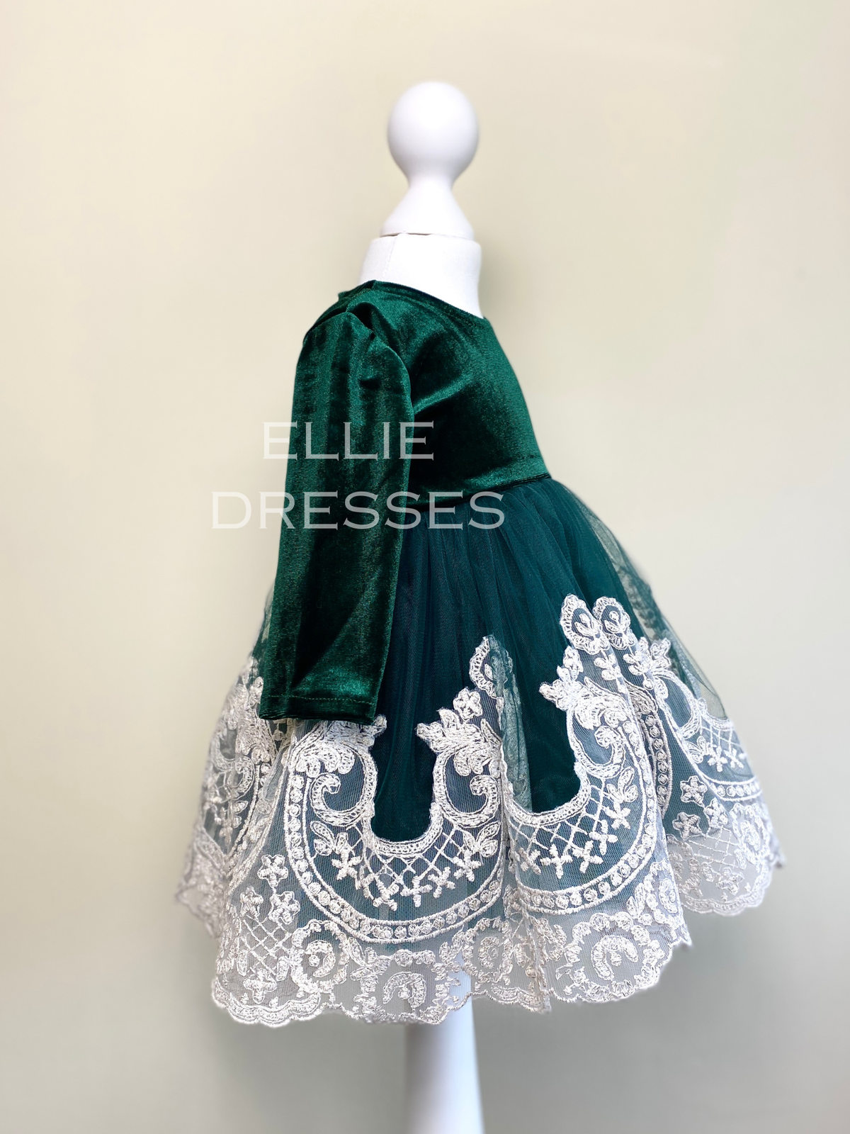 Tulle Skirt Dress with Ivory Lace CD007