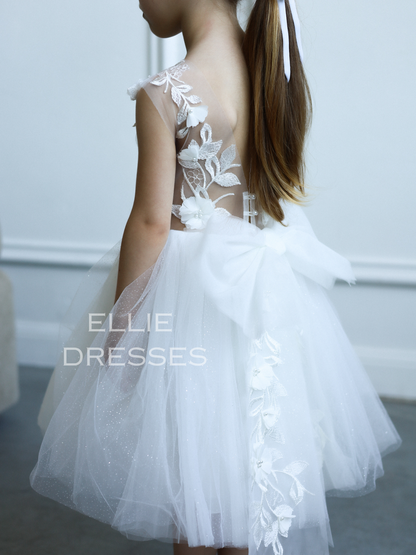 Short Girl Dress with sparkle skirt