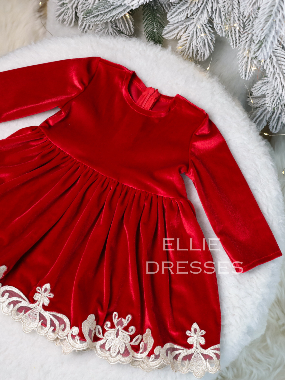 Velour Christmas Baby Gown CD005