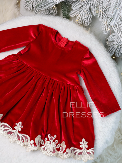 Velour Christmas Baby Gown CD005