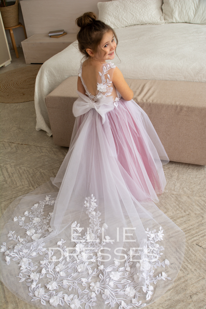 white and burgundy flower girl dress Celine Long Sleeve Burgundy Fall Flower Girl Dress