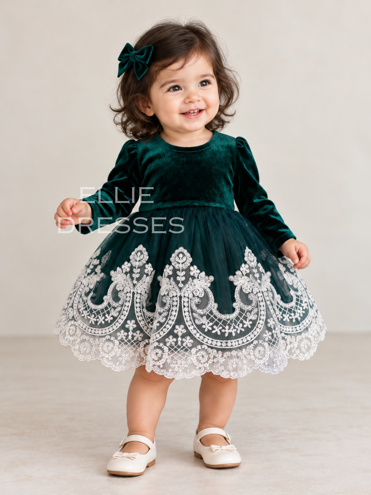 Tulle Skirt Dress with Ivory Lace CD007