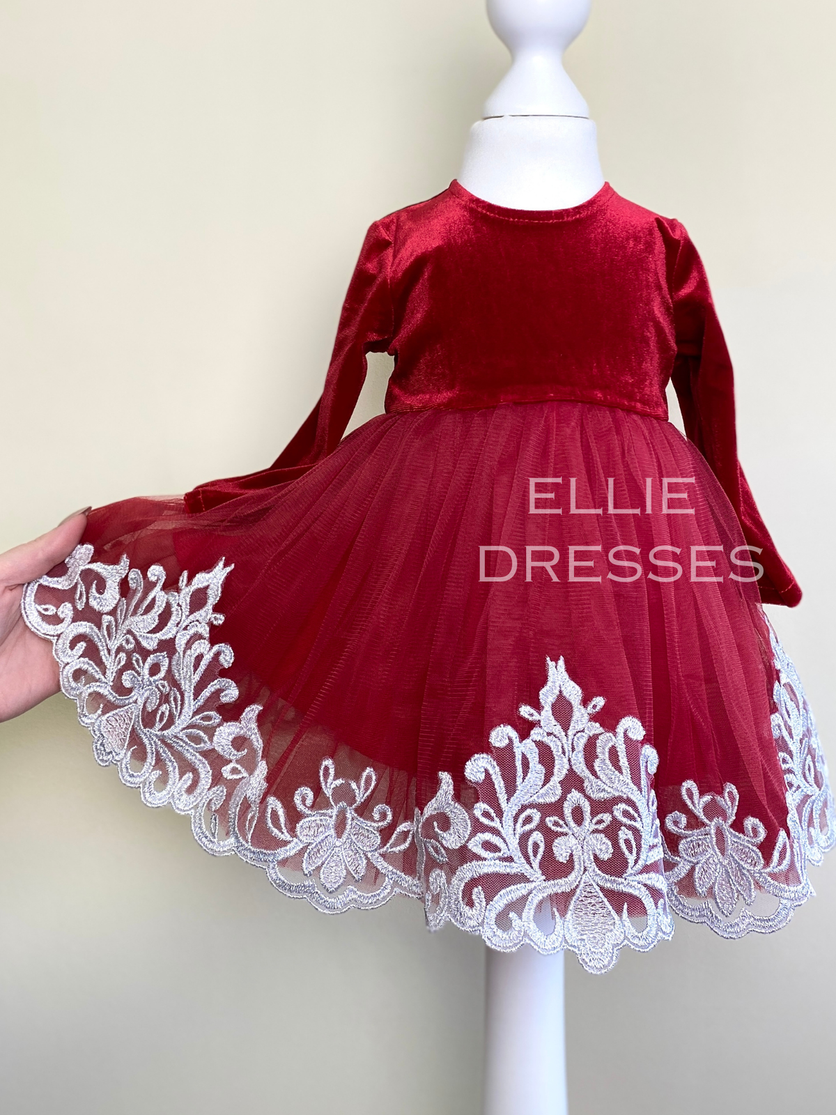 Toddler Dress with Silver Lace CD008