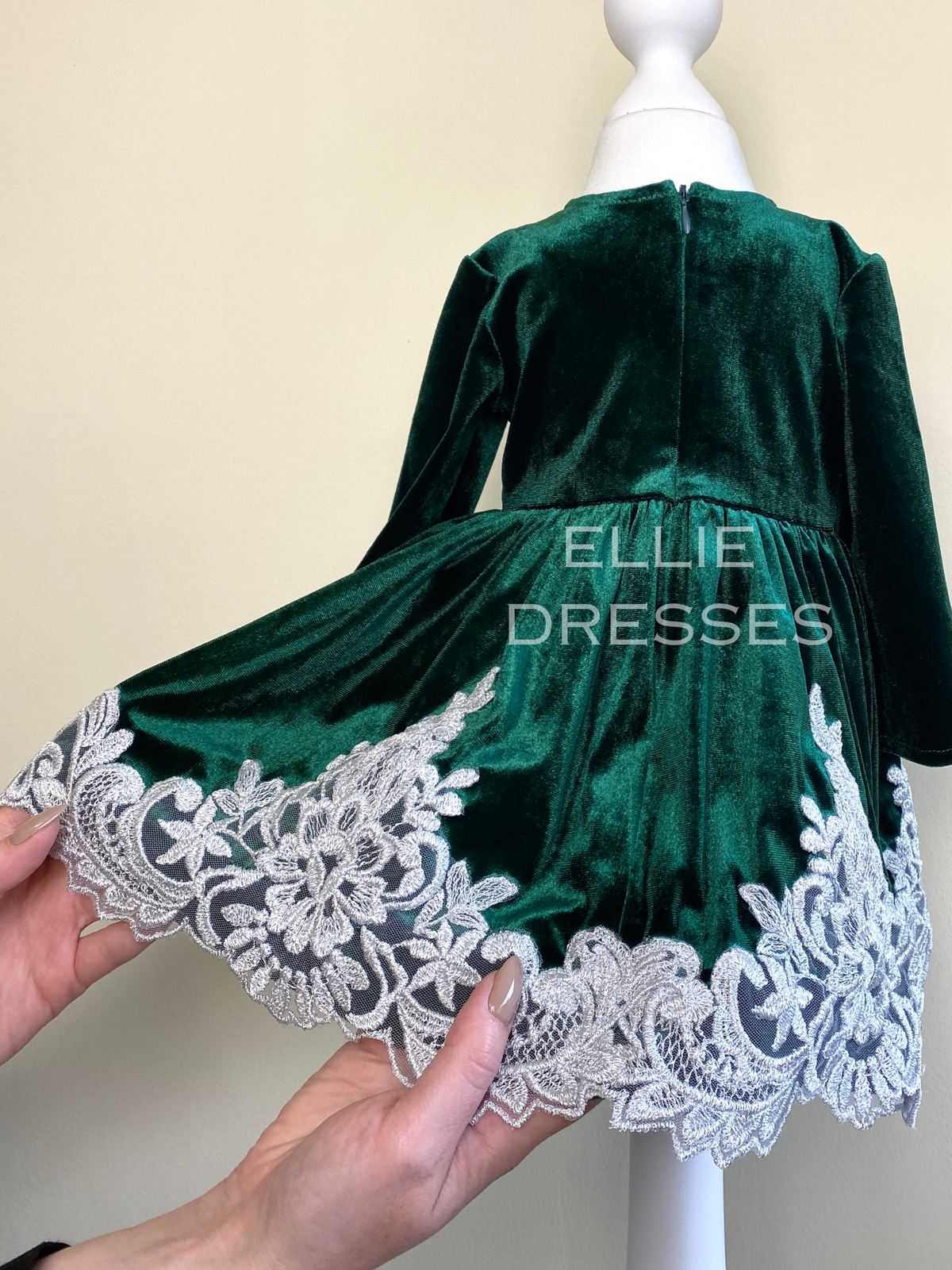 Toddler Christmas Dress with Lace CD010
