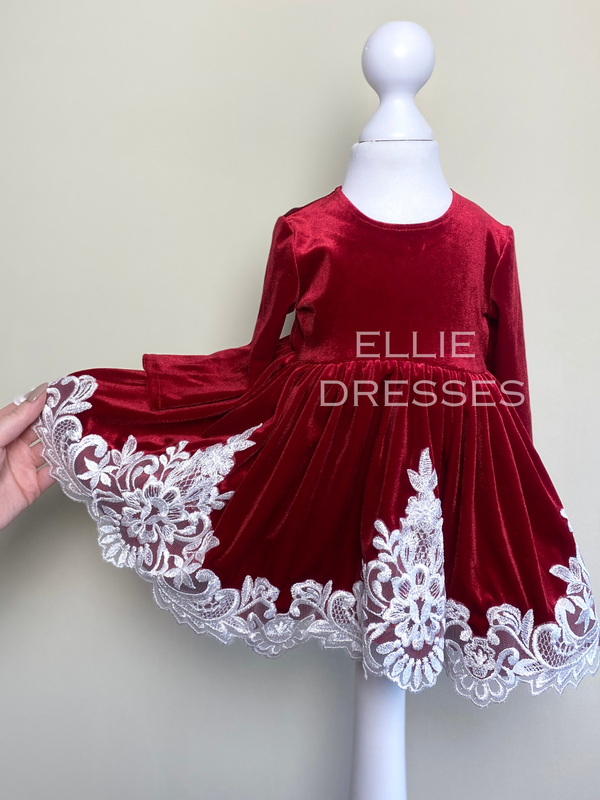 Christmas Velour Baby Gown CD010