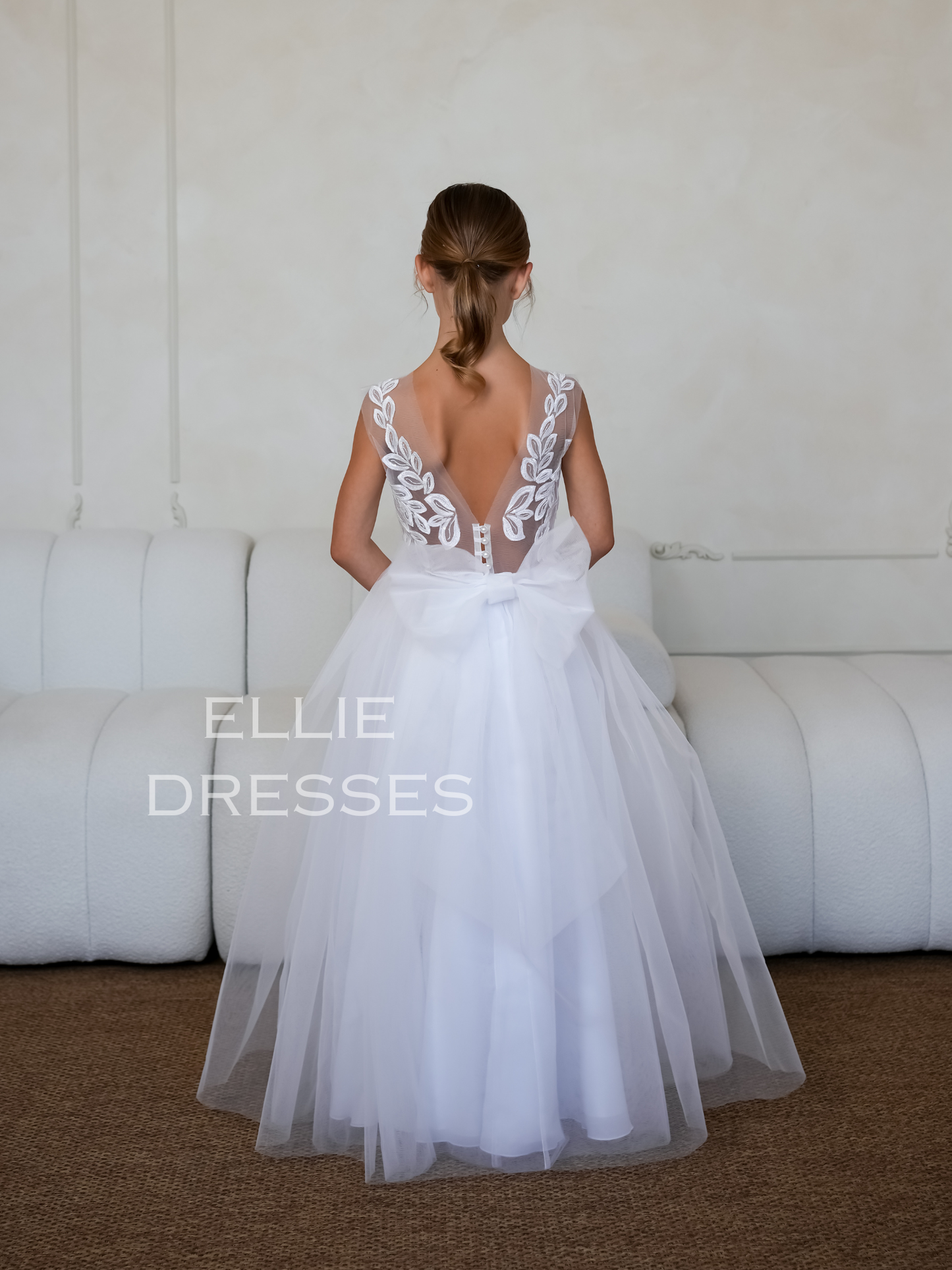 White Flower Girl Dress