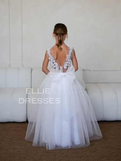 White Flower Girl Dress
