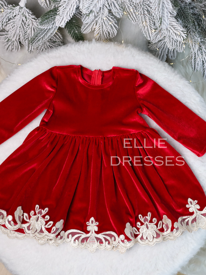 Velour Christmas Baby Gown CD005