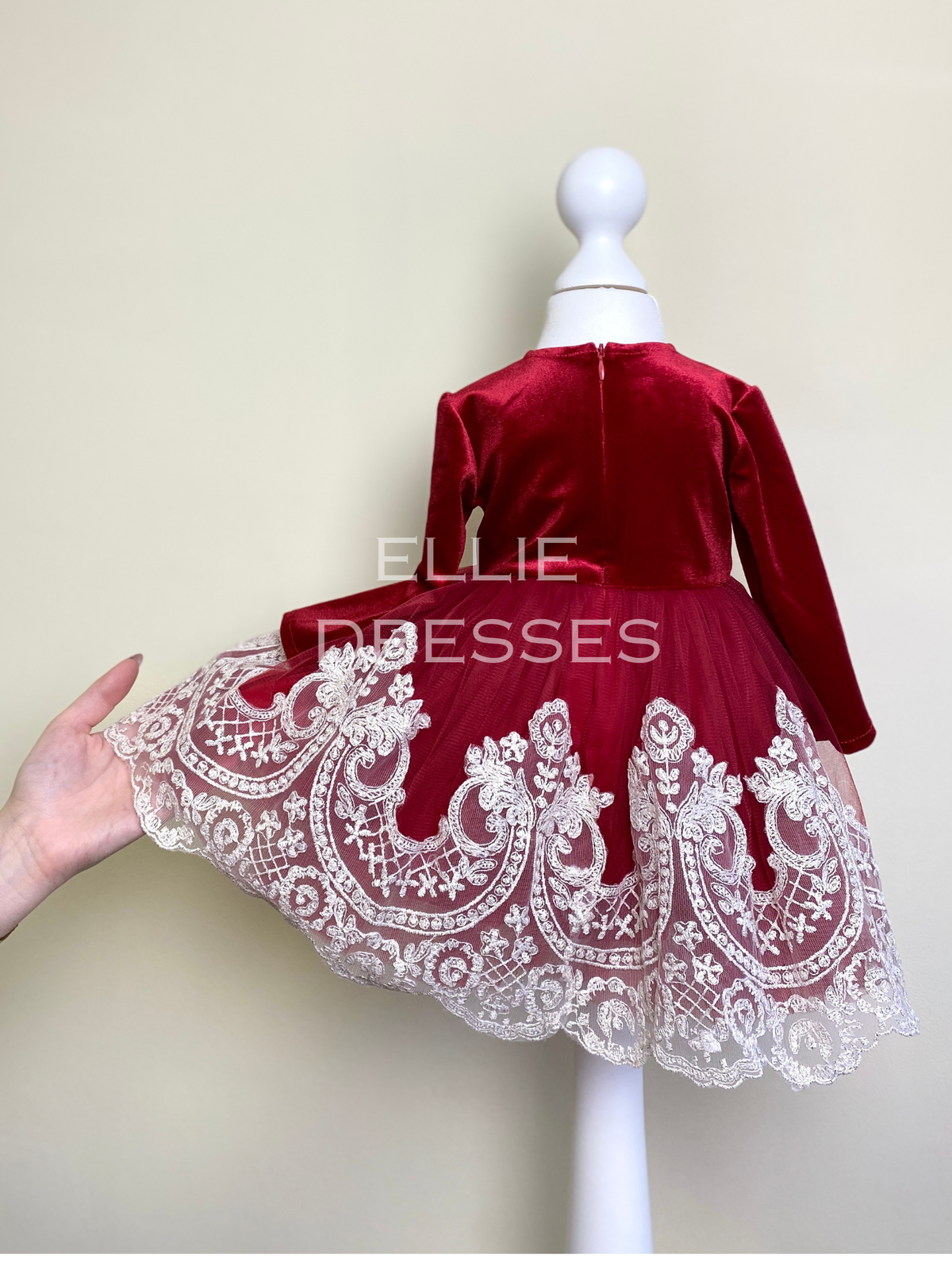 Tulle Skirt Dress with Ivory Lace CD007