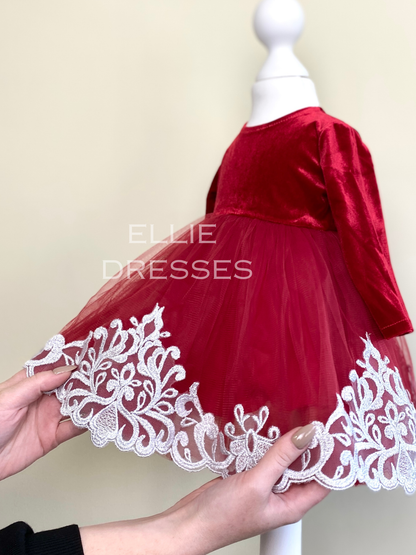 Toddler Dress with Silver Lace CD008