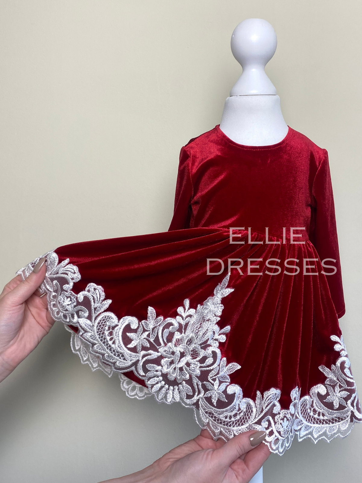 Christmas Velour Baby Gown CD010