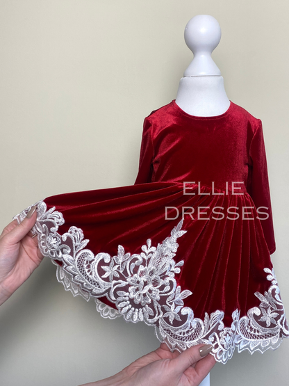 Christmas Velour Baby Gown CD010