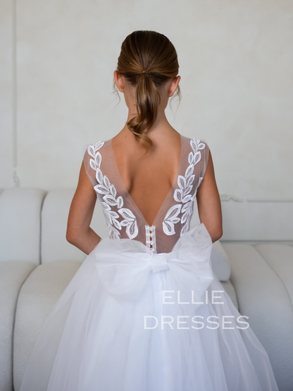 White Flower Girl Dress