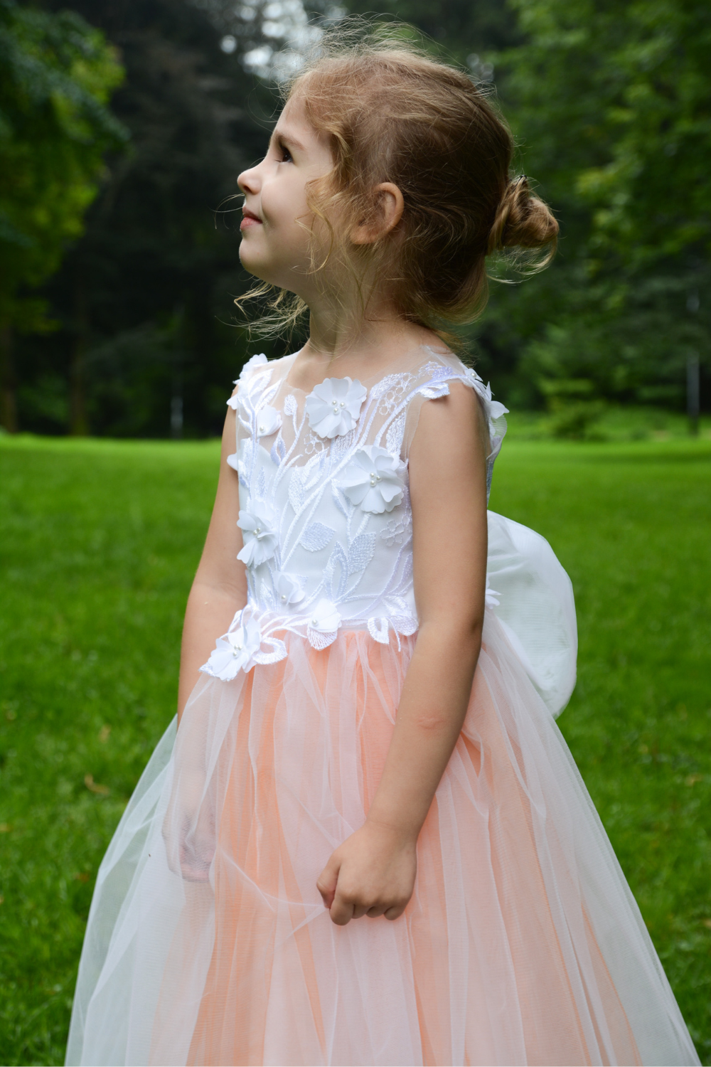 Orange Flower Girl Dress