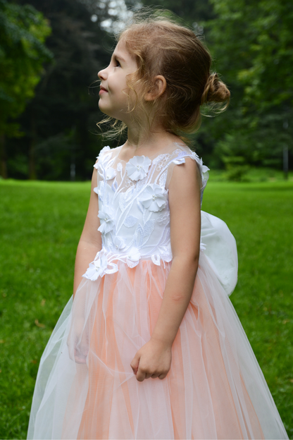 Orange Flower Girl Dress