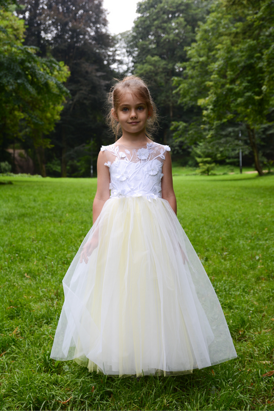 Yellow Flower Girl Dress