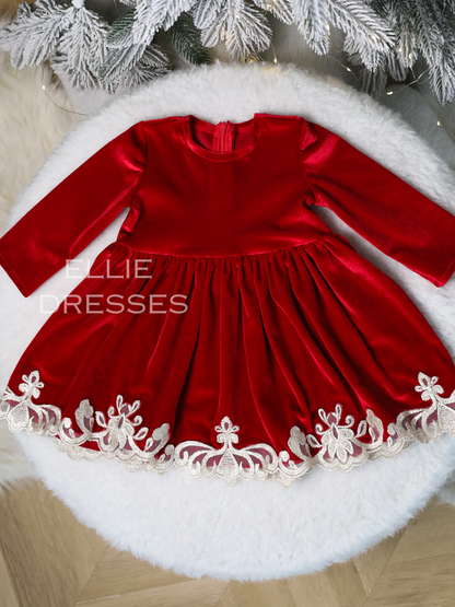 Velour Christmas Baby Gown CD005