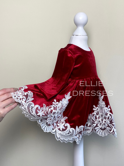 Christmas Velour Baby Gown CD010