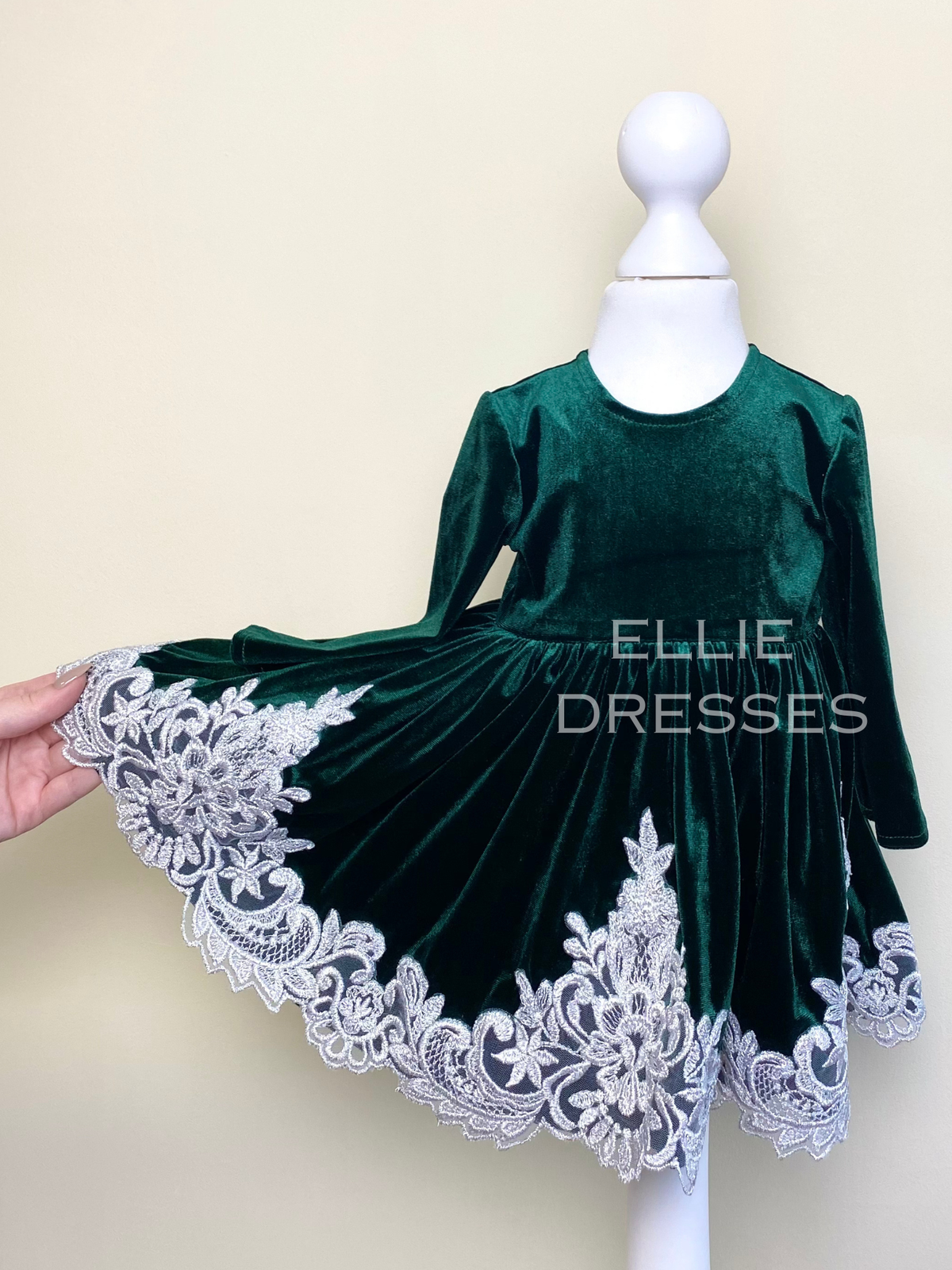 Toddler Christmas Dress with Lace CD010