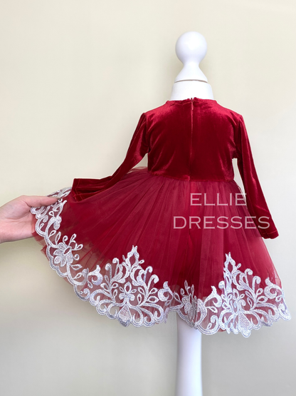 Toddler Dress with Silver Lace CD008
