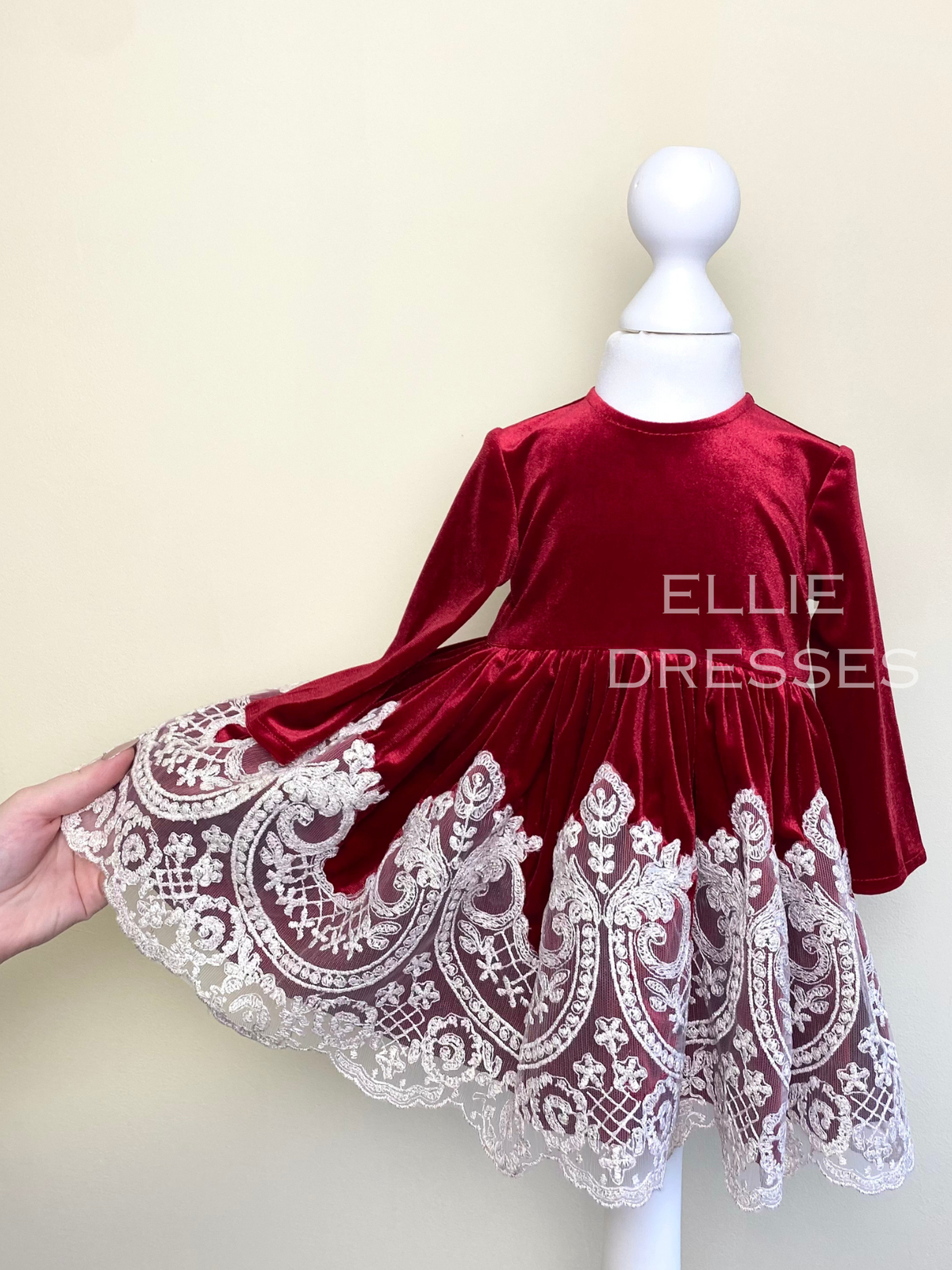 Christmas Baby Velour Dress CD007
