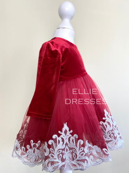 Toddler Dress with Silver Lace CD008