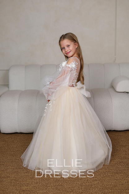 Long Sleeve Puffy Dress