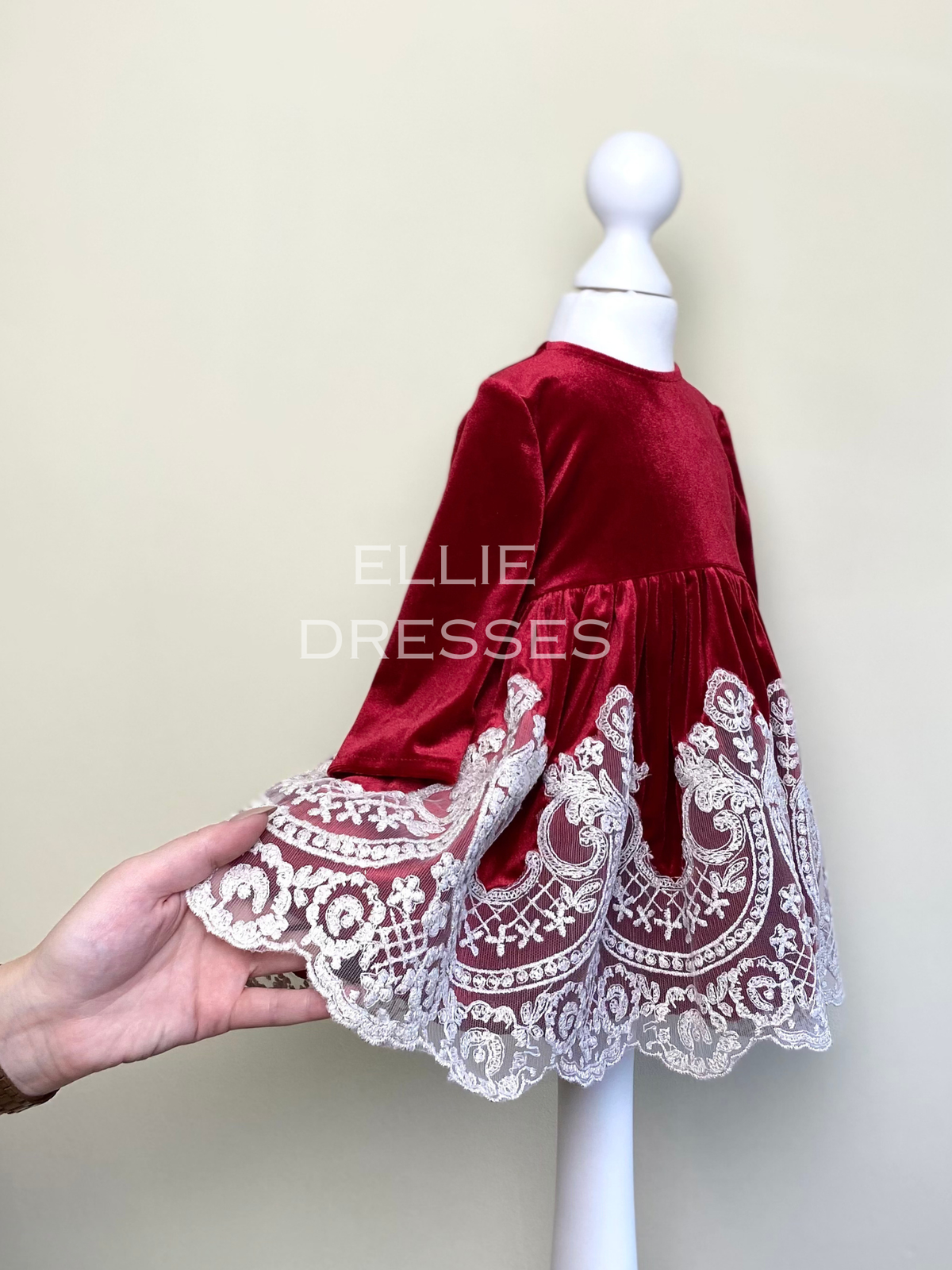 Christmas Baby Velour Dress CD007