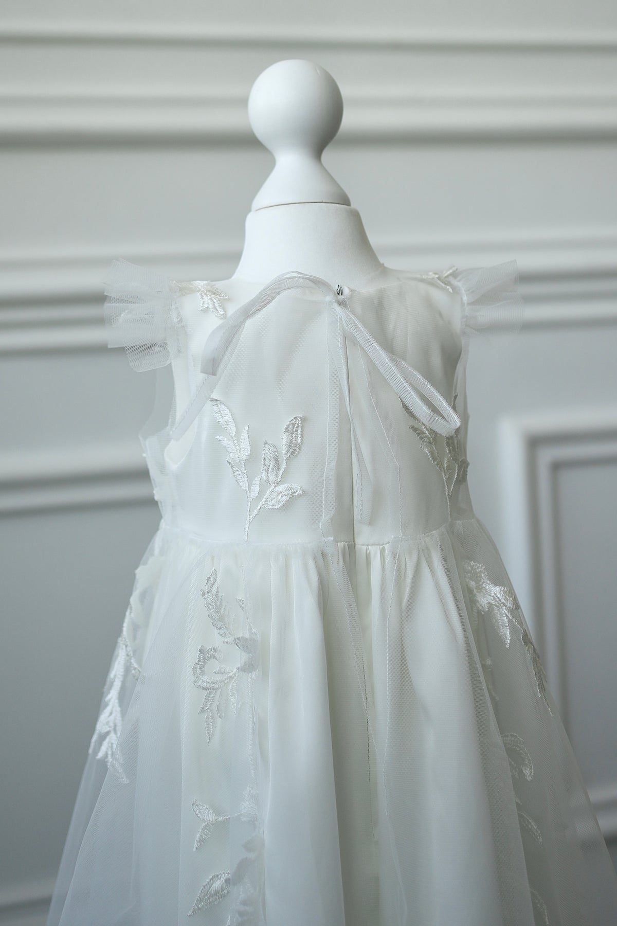 TC 001 Baptism Tulle Christening Cape with Optional Dress or Bodysuit