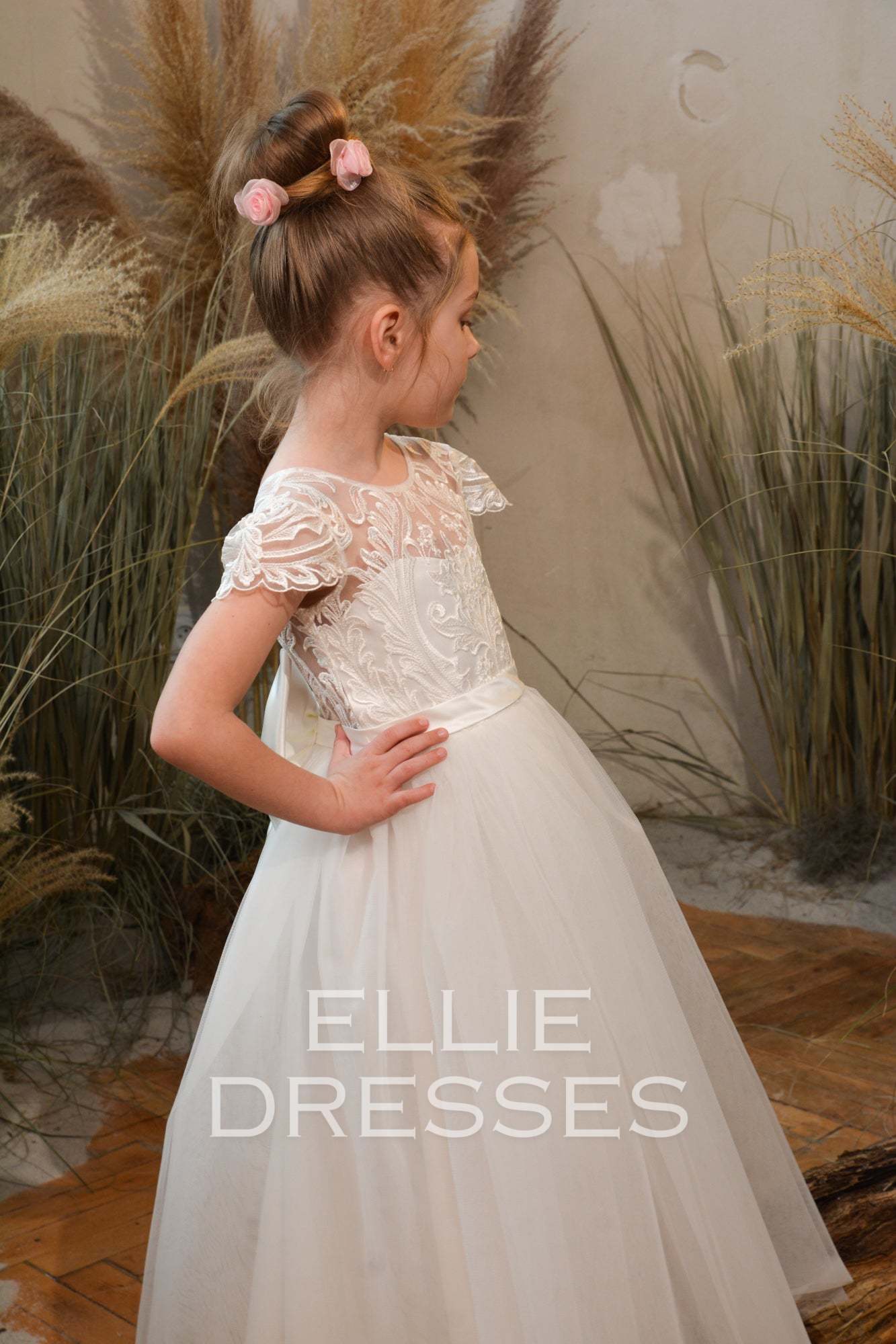Ivory Dress with Bow