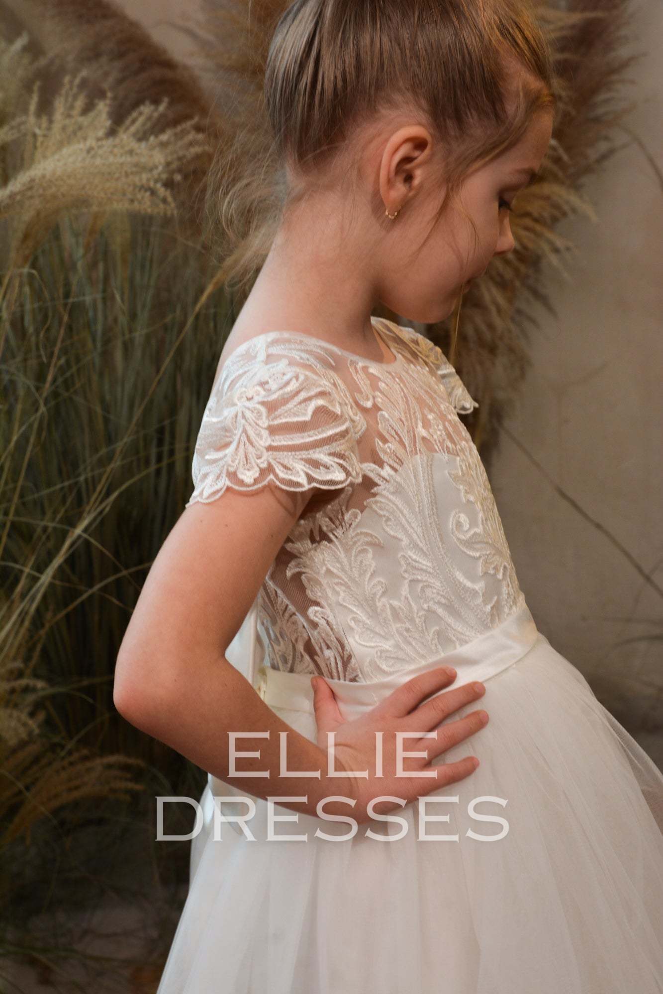 Ivory Dress with Bow