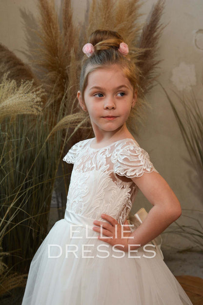 Ivory Dress with Bow