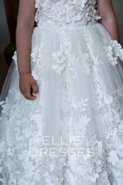 Lace Floral Girl Gown