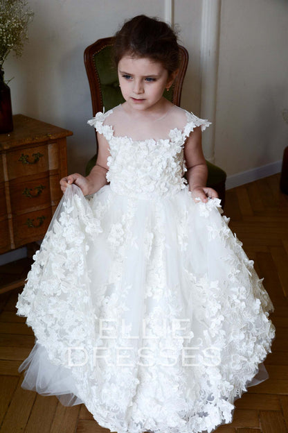 Lace Floral Girl Gown