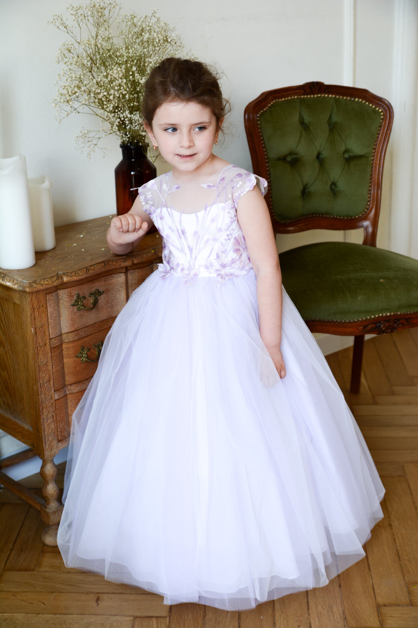 gradient purple dress Purple and Yellow Gradient V-neckline Straps Tulle Evening Gown, Long Prom Dress Party Dress
