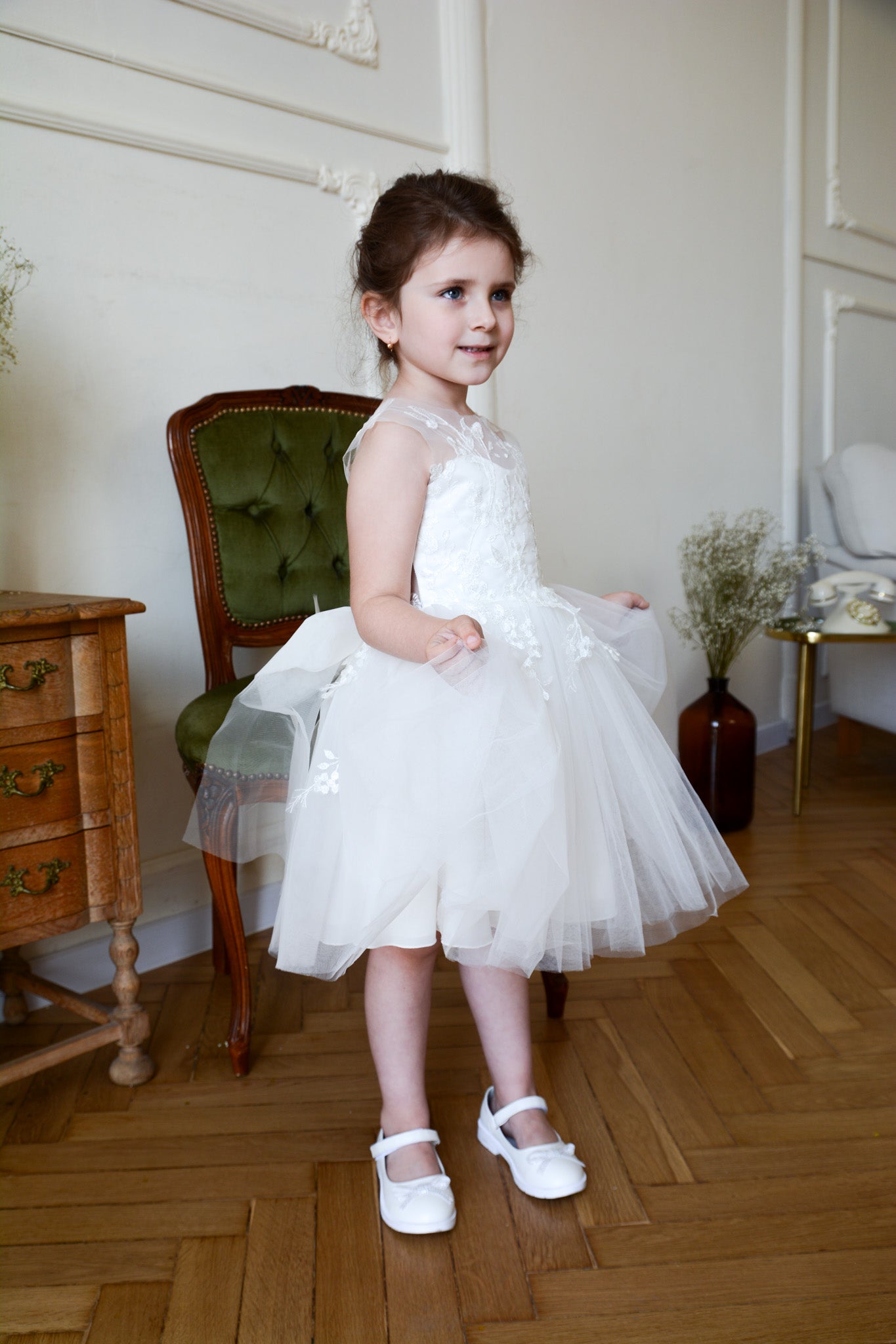 flower girl short dresses Flower Girl Short Dress Celestial 3741 2-3 years / Powder (MistyRose)