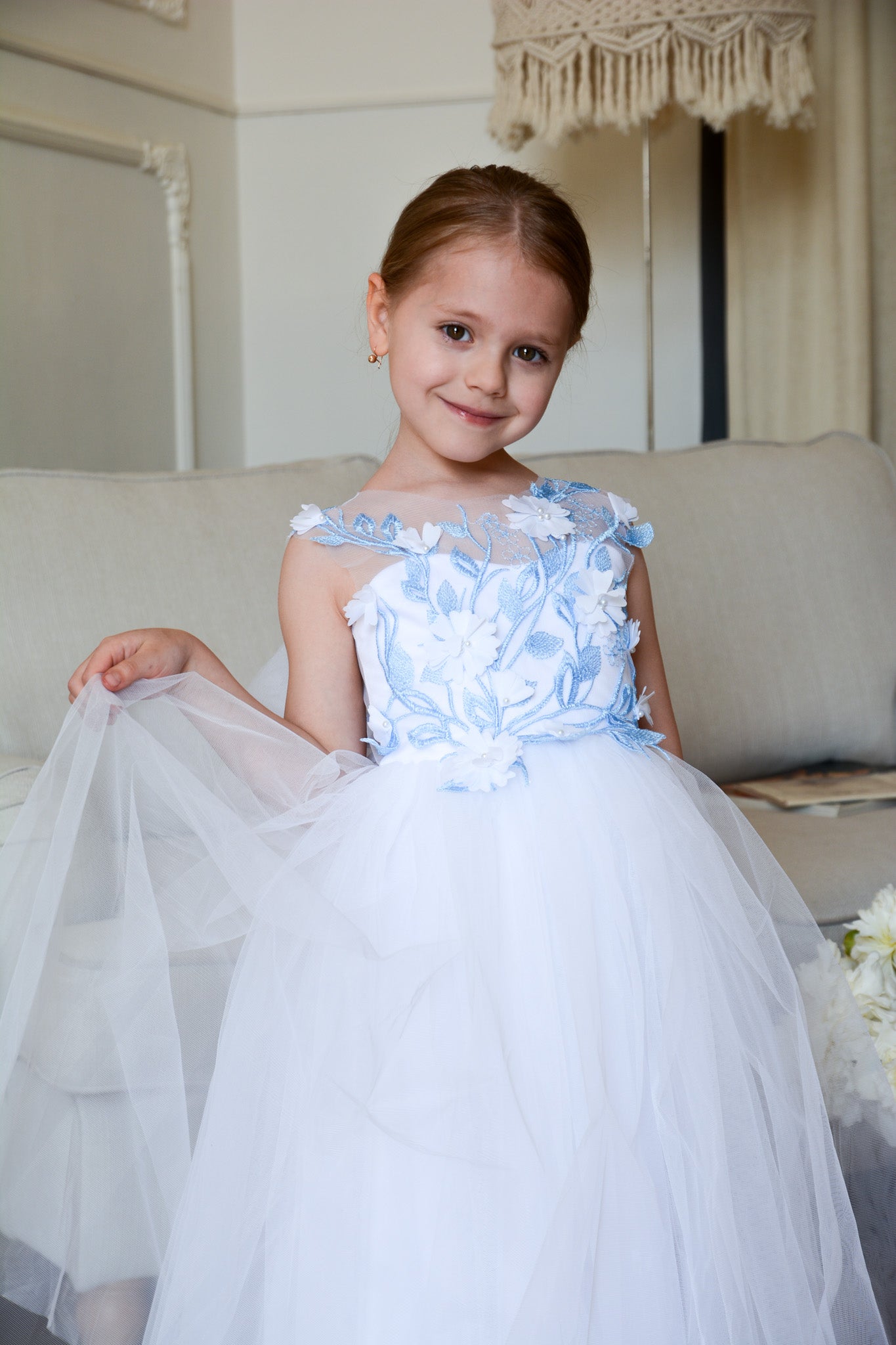 Dress with Blue Lace