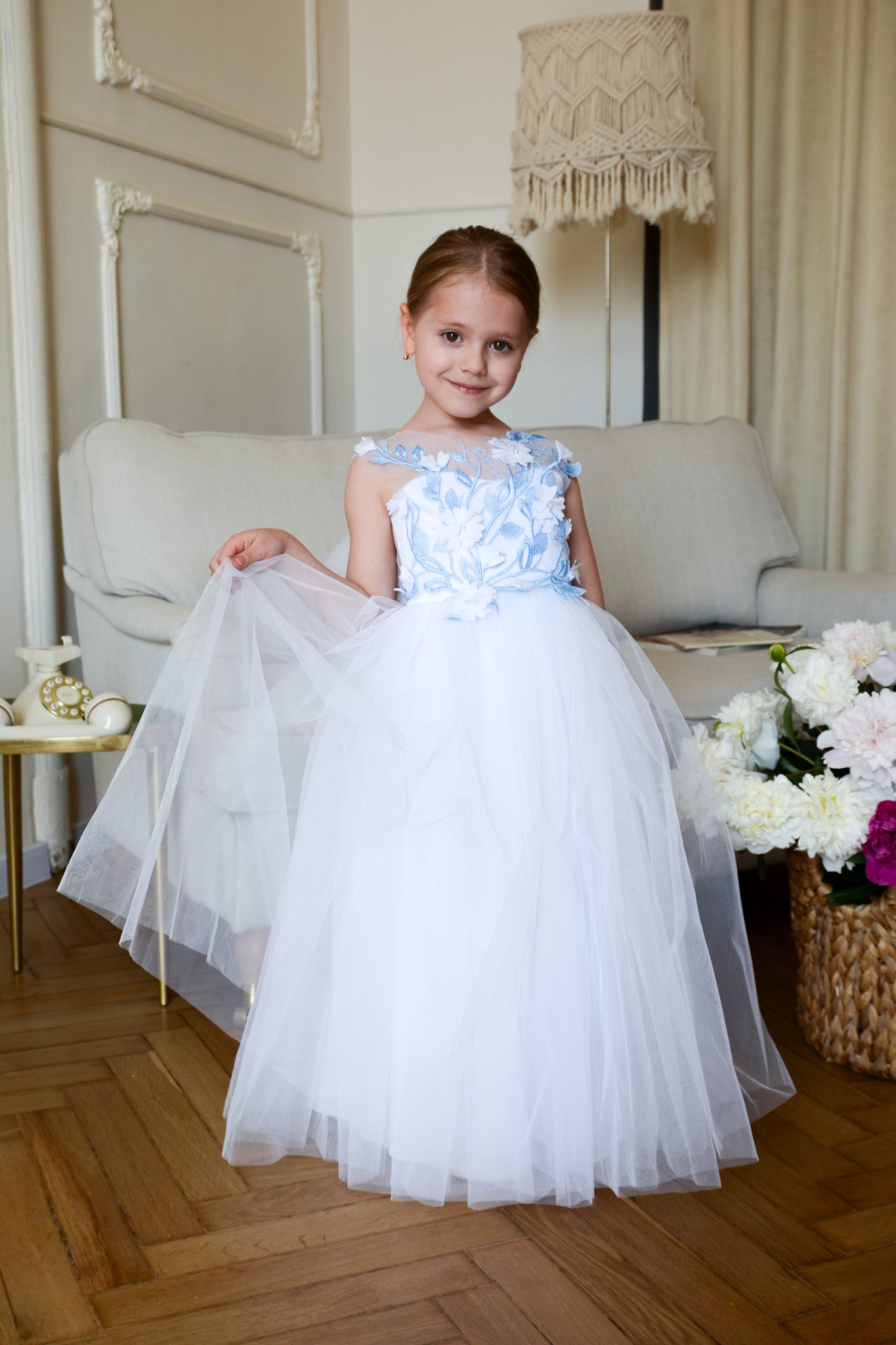 Dress with Blue Lace