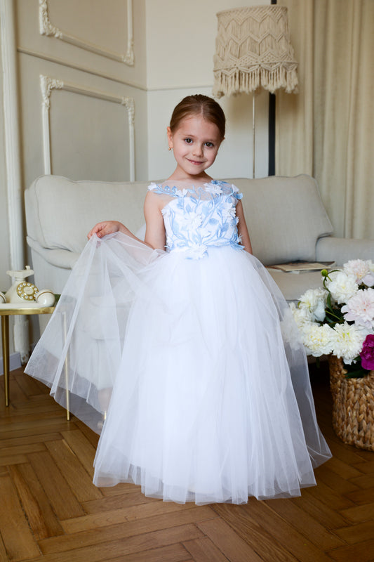 Dress with Blue Lace